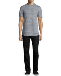 Helmut Lang Melange Short Sleeve Crewneck T Shirt Gray