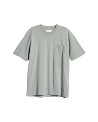 Topman Mixed Media Cotton Pocket T Shirt
