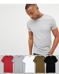 ASOS DESIGN Organic T Shirt With Crew Neck 5 Pack Save