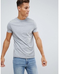 ASOS DESIGN Organic T Shirt With Crew Neck In Grey Marl