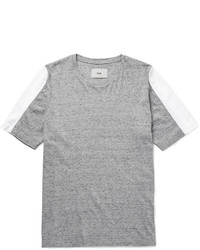 Folk Panelled Mlange Cotton Jersey T Shirt