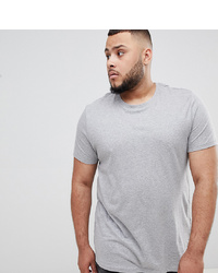 ASOS DESIGN Plus Organic T Shirt With Crew Neck In Grey Marl
