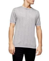 Topman Pointelle Short Sleeve Sweater