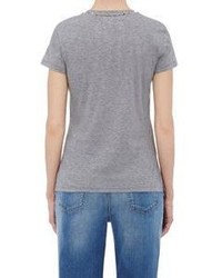 Valentino Pyramid Studded T Shirt Grey