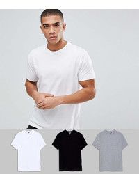 Asos Relaxed Fit T Shirt With Crew Neck 3 Pack Save