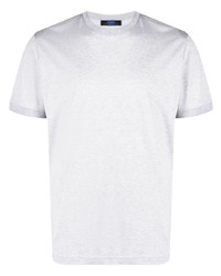 Kiton Rubberised Logo Short Sleeve Cotton T Shirt