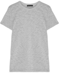 ATM Anthony Thomas Melillo Schoolboy Slub Cotton Blend Jersey T Shirt Light Gray