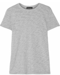 ATM Anthony Thomas Melillo Schoolboy Slub Cotton Blend Jersey T Shirt Light Gray
