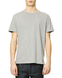 Valentino Short Sleeve T Shirt With Back Stud Gray