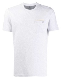 Brunello Cucinelli Slim Fit Embroidered Logo T Shirt