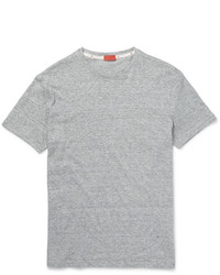 Isaia Space Dyed Knitted Linen And Cotton Blend T Shirt