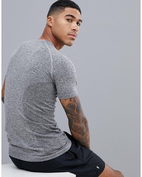 New Look Sport Muscle Fit T Shirt In Grey