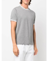 Eleventy Stripe Trim Short Sleeve T Shirt