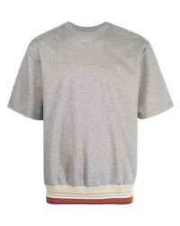 Coohem Striped Hem T Shirt