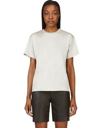 Alexander Wang T By Heather Grey Cotton Jersey Oversize T Shirt