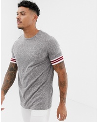 ASOS DESIGN T Shirt In Interest Fabric With Contrast Tipping