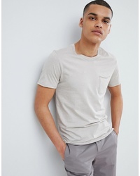 Selected Homme T Shirt In Organic Cotton With Pocket