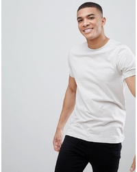 ASOS DESIGN T Shirt With Crew Neck In Organic Cotton In Grey