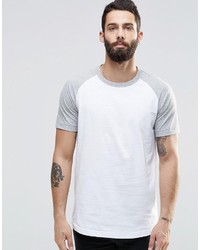 Pull&Bear T Shirt With Raglan Sleeve In Gray