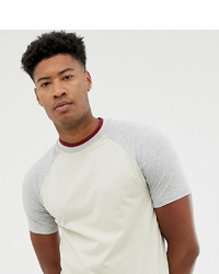 ASOS DESIGN Tall Raglan T Shirt With Contrast Tipping Neck