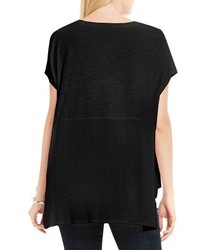 Vince Camuto Two By Chiffon Highlow Hem Knit Tee