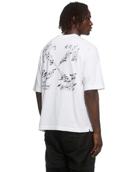 Off-White White Paint Splat Arrow T Shirt