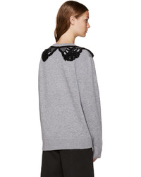 Marc Jacobs Grey Crochet Collar Pullover