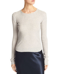 Vince Cashmere Ribbed Cropped Sweater