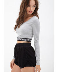 Forever 21 City Print Crop Top