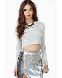 Nasty Gal Let It Be Crop Sweater