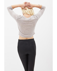 Forever 21 Open Knit Cropped Sweater