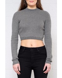 Cotton Candy Rib Cropped Sweater