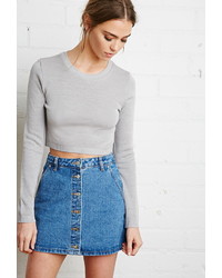 Forever 21 Ribbed Knit Cropped Sweater