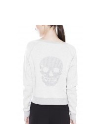 Skull Cashmere Skull Crop Sweatshirt