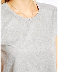 Asos Crop T Shirt With Roll Sleeve