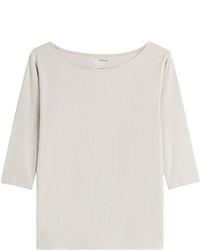 Majestic Cotton Top With Cropped Sleeves