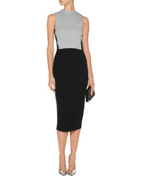 Proenza Schouler Cropped Ribbed Knit Cotton And Denim Top