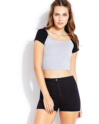 Forever 21 Easy Colorblocked Crop Top