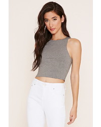 Forever 21 Heathered Knit Crop Top