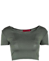 Boohoo Nicole Short Sleeve Crop Top