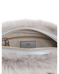 Anya Hindmarch Mini Eyes Shearling Crossbody Bag, $962