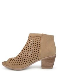 Journee Collection Pixie Peep Toe Ankle Boots