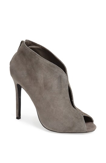 grey cut out booties