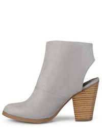 Journee Collection Tay Faux Suede Cut Out Heel Booties