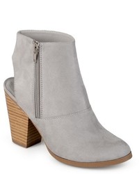 Journee Collection Tay Faux Suede Cut Out Heel Booties