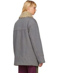 Marc Jacobs Grey Oversized Denim Coat