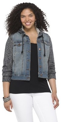 Skuffelse forsætlig Mursten Mossimo Supply Co Plus Size Long Sleeve Hooded Denim Jacket Dark Blue  Supply Co, $34 | Target | Lookastic