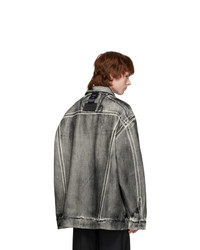 Ottolinger Black Oversized Denim Painted Jacket