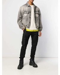 Unravel Project Faded Denim Jacket