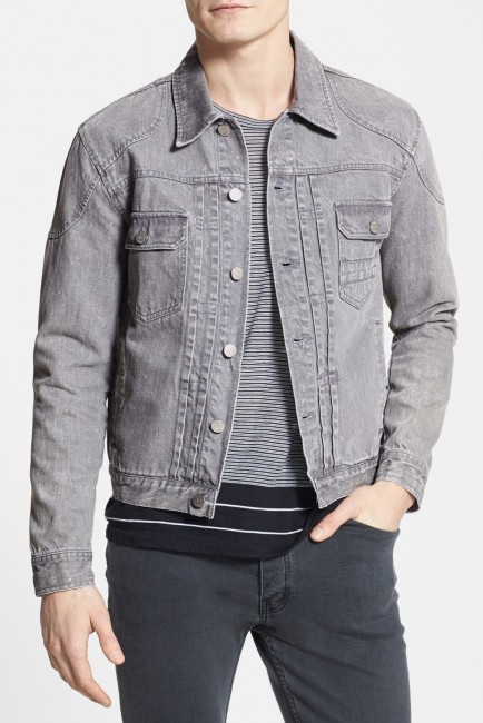 grey jeans jacket